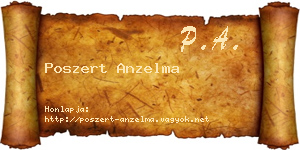 Poszert Anzelma névjegykártya